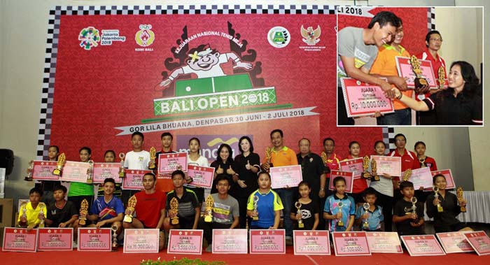 Bali Open 2018 Didominasi PTMSI Badung, Kopkar Tirtaasih Buleleng Jawara